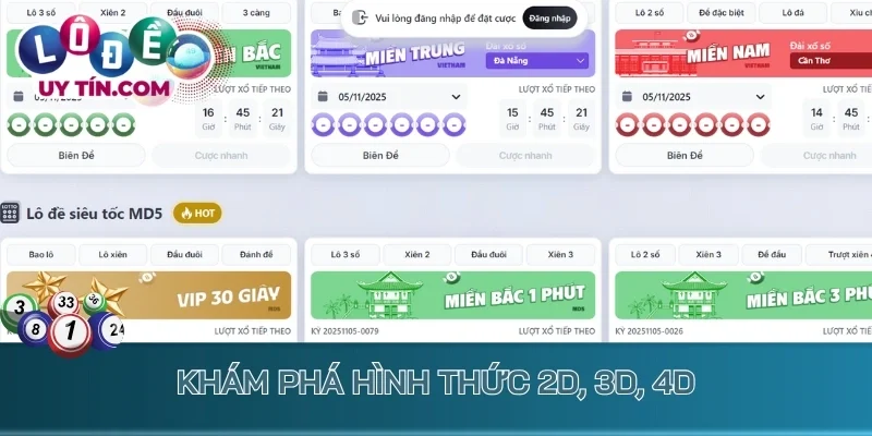 Khám phá hình thức 2D, 3D, 4D