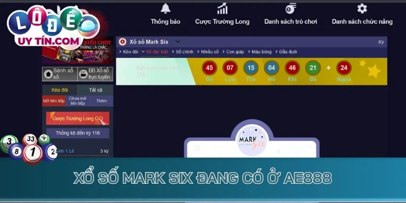 Xổ số Mark Six đang có ở Ae888